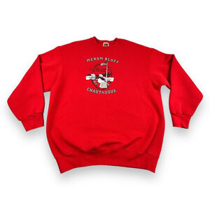 Vintage Veterans Memorial Sweater Adult LARGE Red Sweatshirt Y2K Indiana 2002